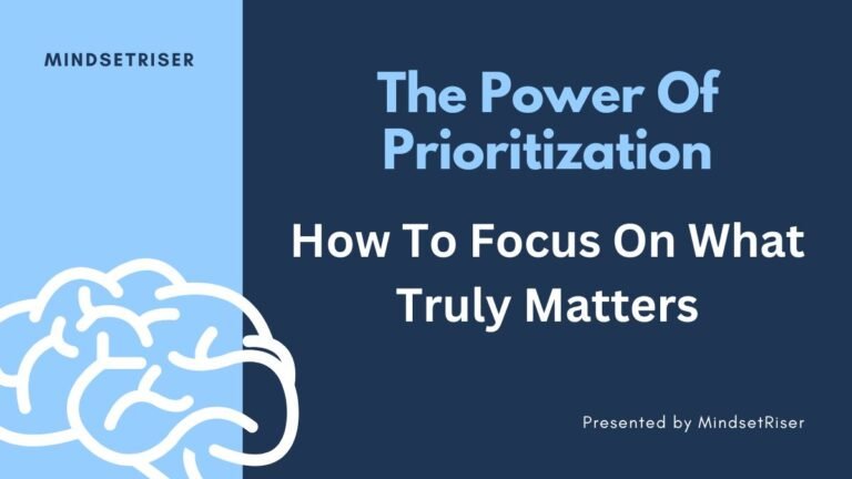 the power of prioritization